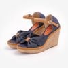 Sandal Cói Đế Xuồng Phối Quai Nơ 8cm - MISS GRAY