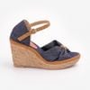 Sandal Cói Đế Xuồng Phối Quai Nơ 8cm - MISS GRAY