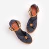 Sandal Cói Đế Xuồng Phối Quai Nơ 8cm - MISS GRAY