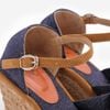 Sandal Cói Đế Xuồng Phối Quai Nơ 8cm - MISS GRAY