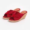 Dép Cói Đế Xuồng Phối Quai Nơ 6cm - MISS PIA