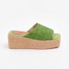 Dép Cói Đế Bằng Quai Ngang Phối Vải Hemp 5cm - NGỌC THẠCH