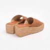 Dép Cói Đế Bằng Quai Ngang Phối Vải Hemp 5cm - NGỌC THẠCH