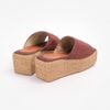 Dép Cói Đế Bằng Quai Ngang Phối Vải Hemp 5cm - NGỌC THẠCH