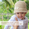 Nón Móc Thủ Công Sợi Cọ Raffia Cao Cấp Cho Em Bé