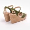 THANH ĐIỀN - Sandal Cói Đế Xuồng Quai Đan Họa Tiết Phối Vải Hemp 9cm