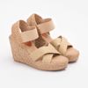 Sandal Cói Đế Xuồng Quai Chữ X Phối Quai Thun 10cm - VÂN GIANG