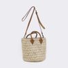 Túi Cói Sợi Cọ Raffia Cao Cấp Quai Da Xách Tay - HOA LAN