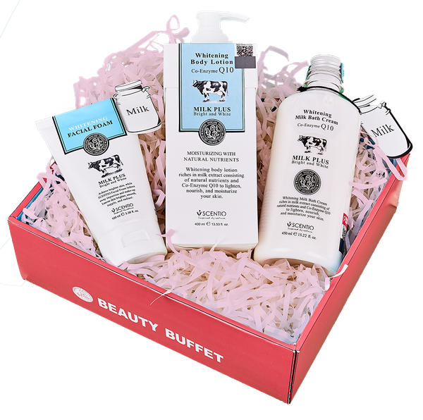 Bộ Sản Phẩm Dưỡng Trắng Và Trẻ Hóa Da Beauty Buffet Scentio Milk Plus