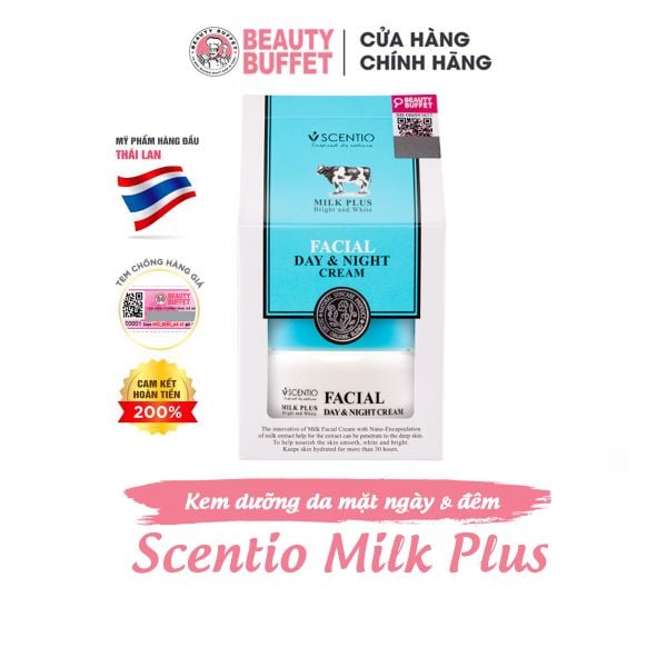 Kem dưỡng trắng và sáng da mặt ngày và đêm Beauty Buffet Scentio Milk Plus 50ml