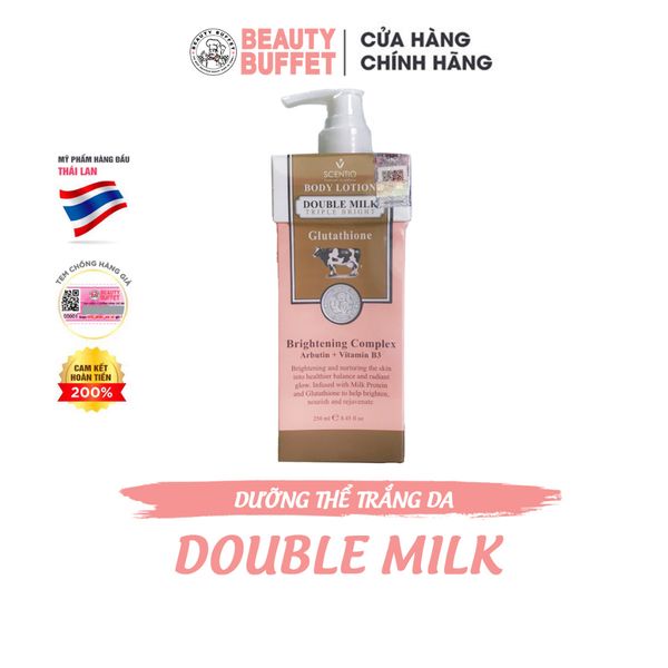 [Body lotion] Dưỡng thể sáng da toàn thân Scentio Double Milk Triple Bright Body Lotion 250ml