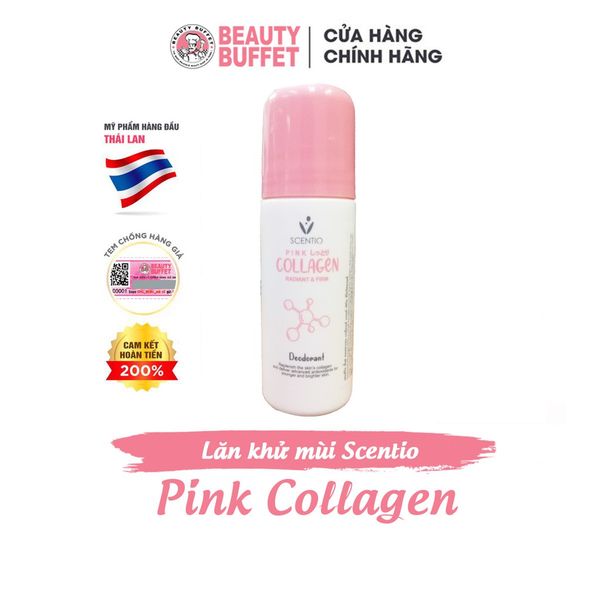 Lăn khử mùi và dưỡng sáng vùng da dưới cánh tay Scentio Pink Collagen Radiant & Firm Deodorant 50ml