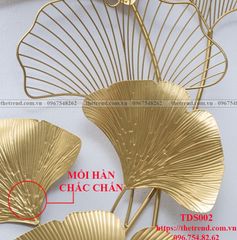 Tranh Sắt Treo Tường Lá Cây Gingko Nghệ Thuật - TDS002