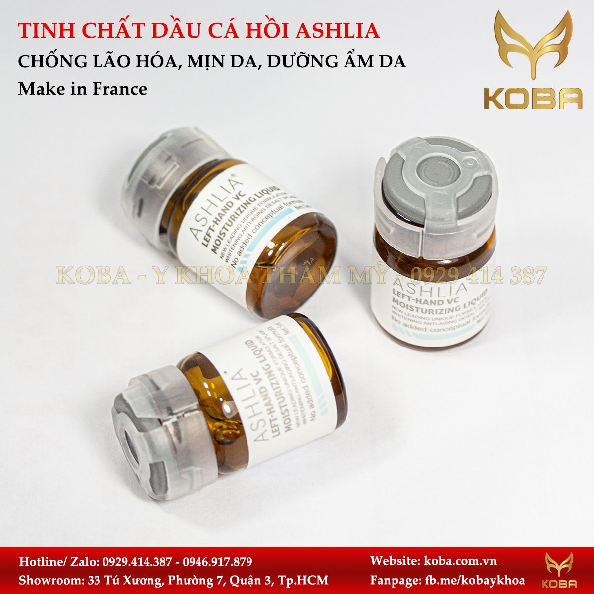 Serum Tinh chất dầu cá hồi Ashlia (Pháp)