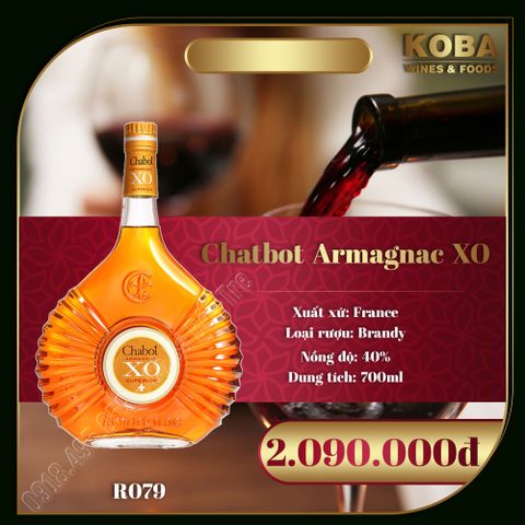  Rượu Brandy Pháp - Chatbot Armagnac XO - 40 độ 