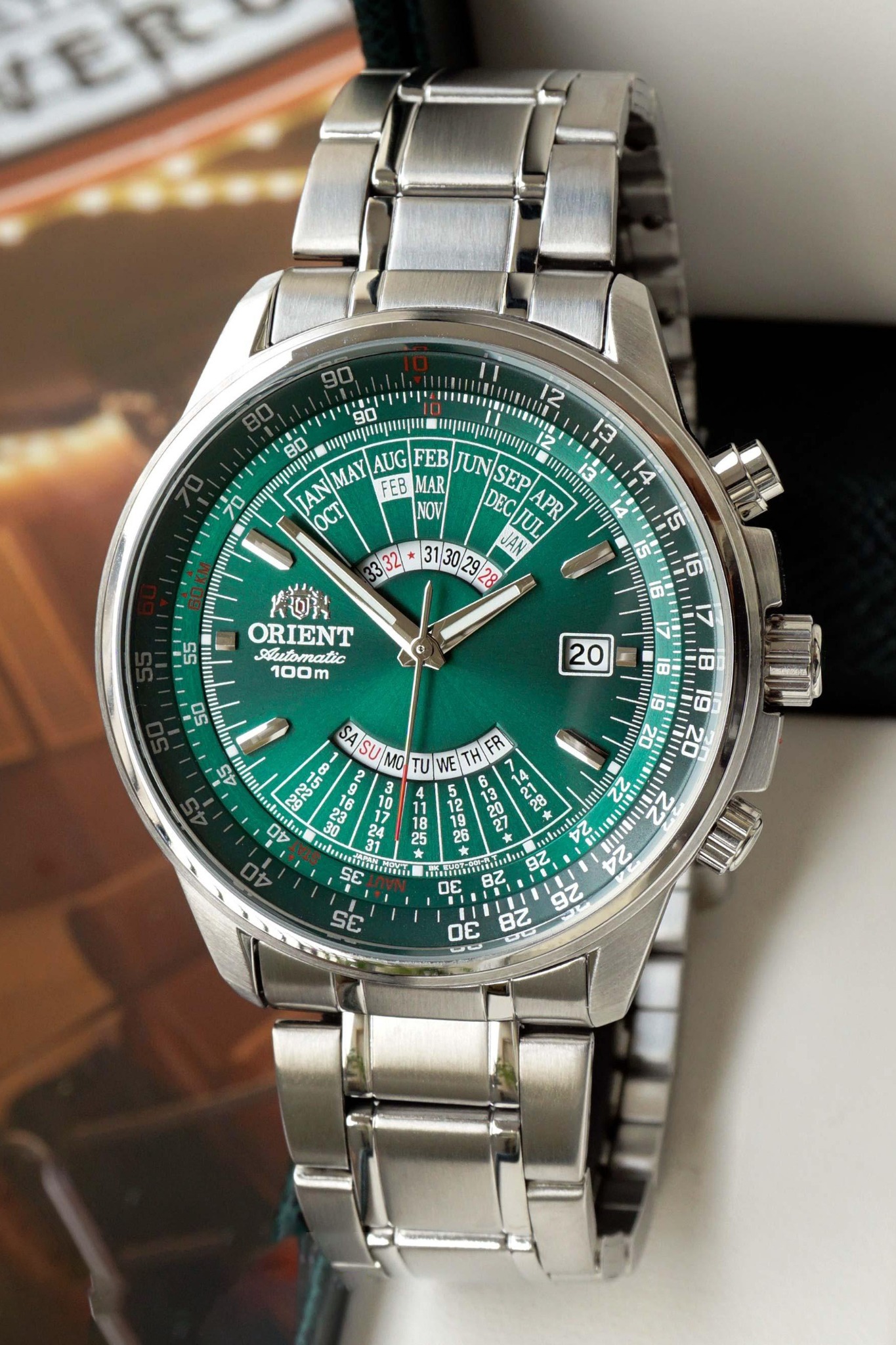 ng h Orient Perpetual Calendar World Time FEU07007FX M y c