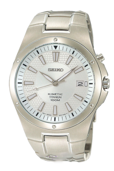 Đồng hồ Seiko Kinetic SKA393P1 Máy Kinetic - Dây Titanium - Size 42mm