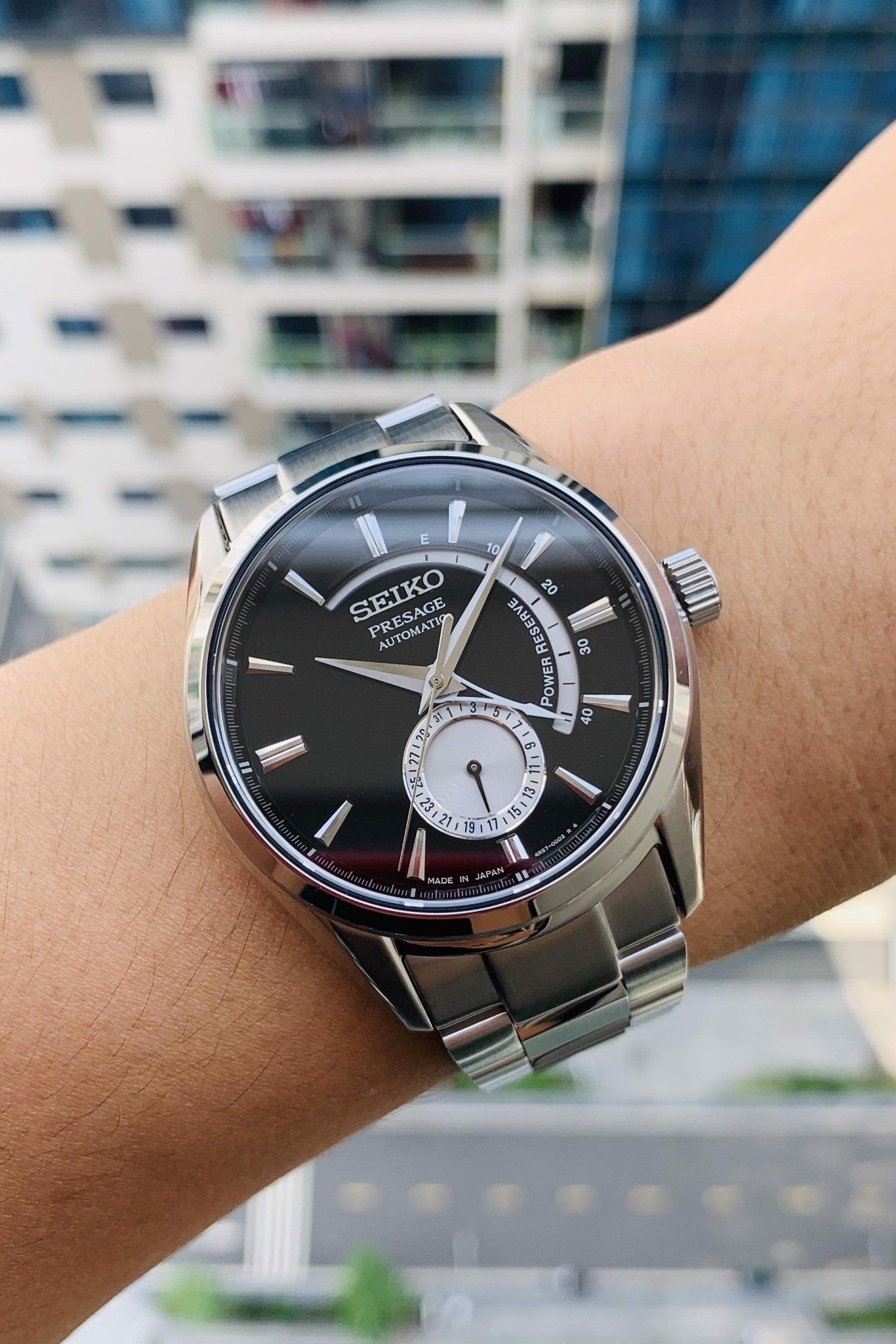 Đồng hồ Seiko Presage SSA351J1 Máy cơ - Dây kim loại - Size 