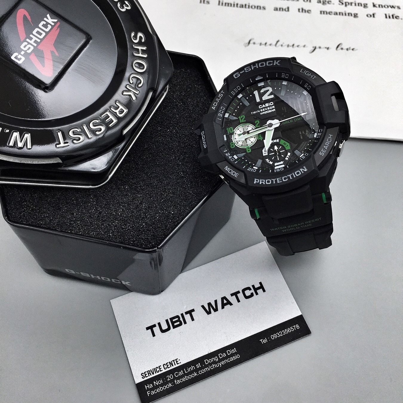 Đồng hồ Casio nam G-shock GA 1100-GREEN 1:1