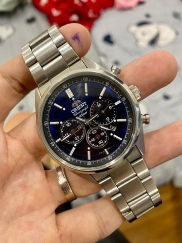 Đồng hồ nam orient chronograph TX00-C1-B Solar Japan real đã qua sử dụng