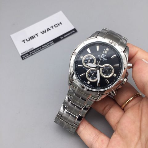 Đồng hồ cặp đôi Casio EF 544D-1a và SHE 3013D-1a 1:1