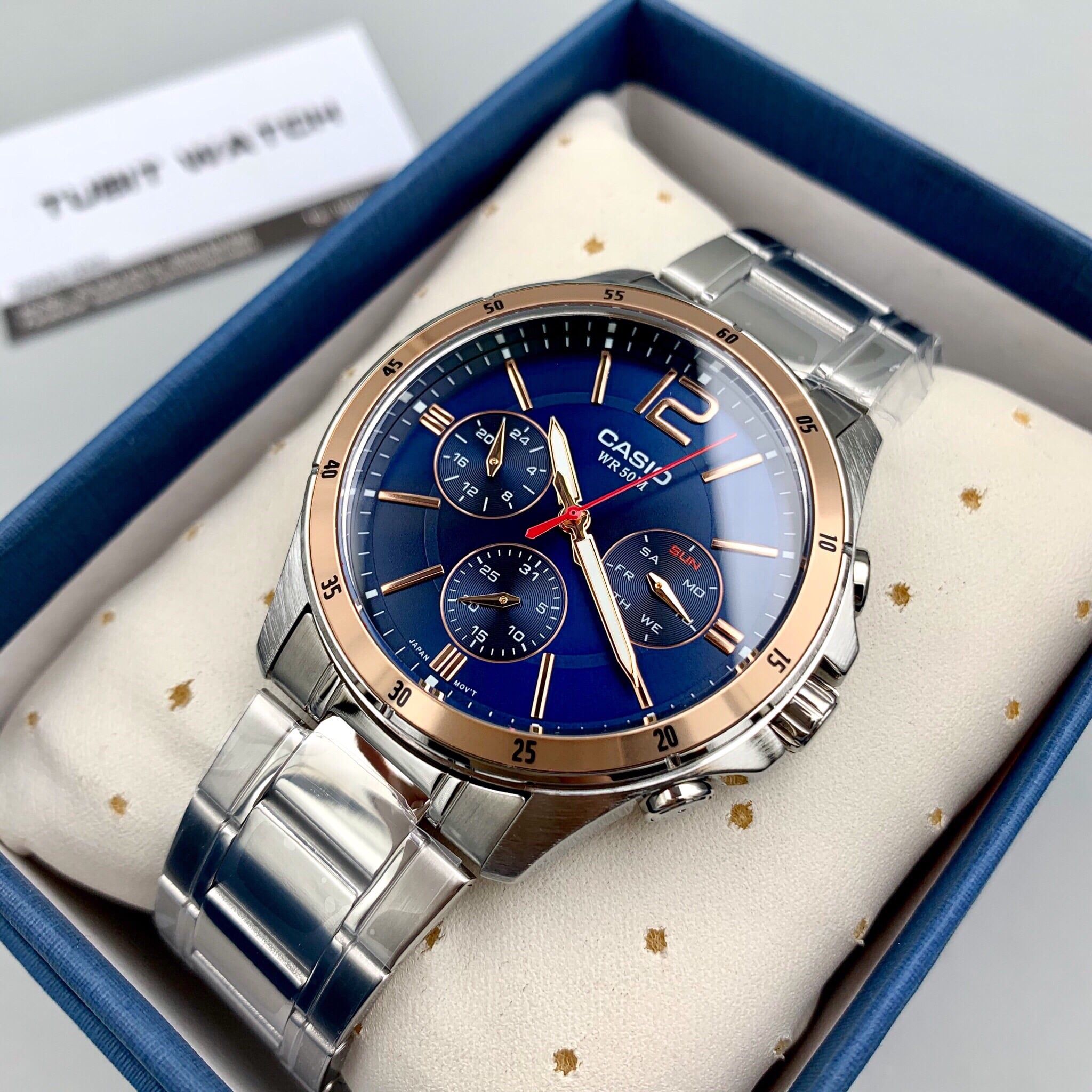 Đồng hồ Casio nam MTP 1374D-2a2 Chính hãng