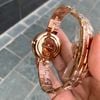 Đồng hồ nữ Swarovski dây thép vỏ vàng hồng hàng siêu cấp ms04