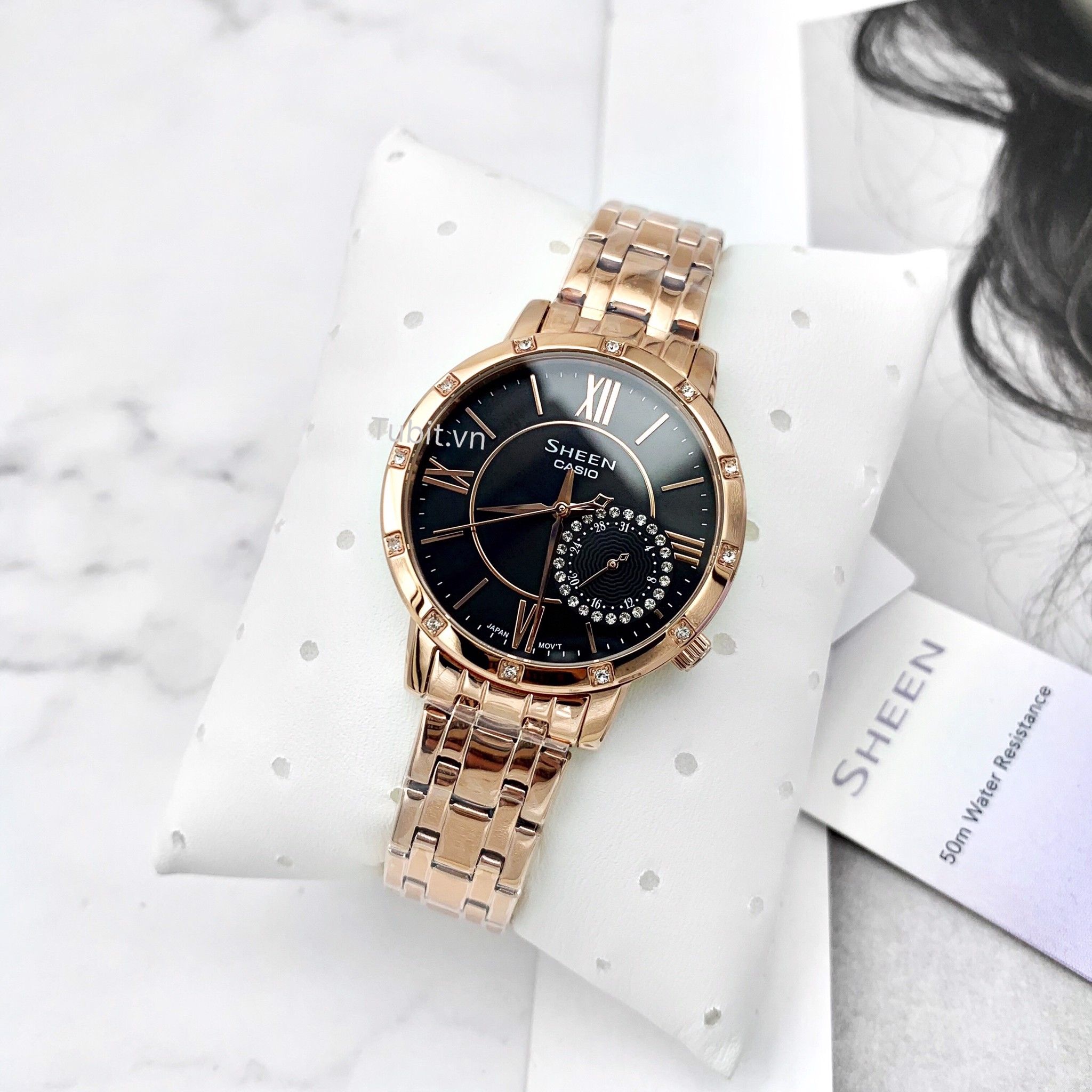 Đồng hồ Casio nữ SHE 3046PG-8A Chính hãng