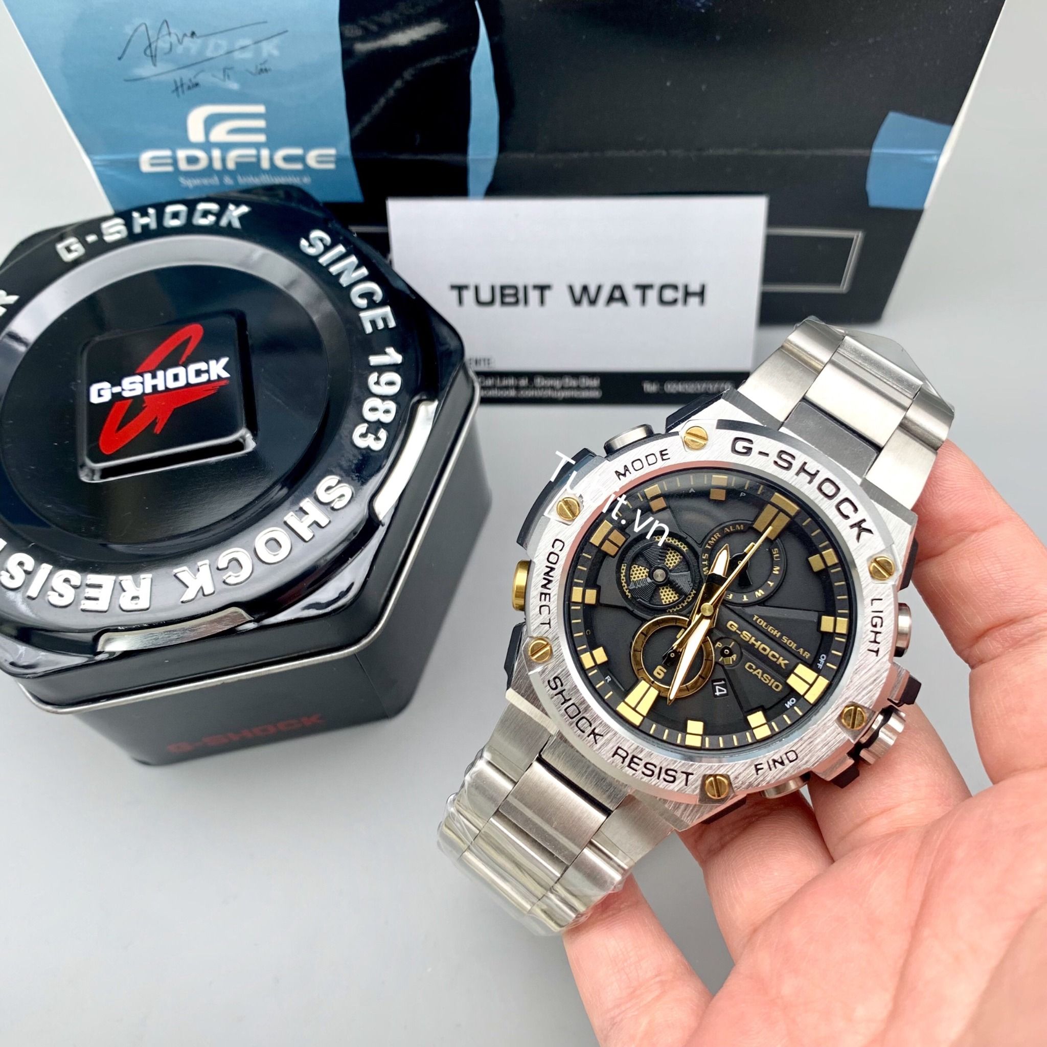 Đồng hồ Casio G-shock nam GST B100D-1a9 1:1