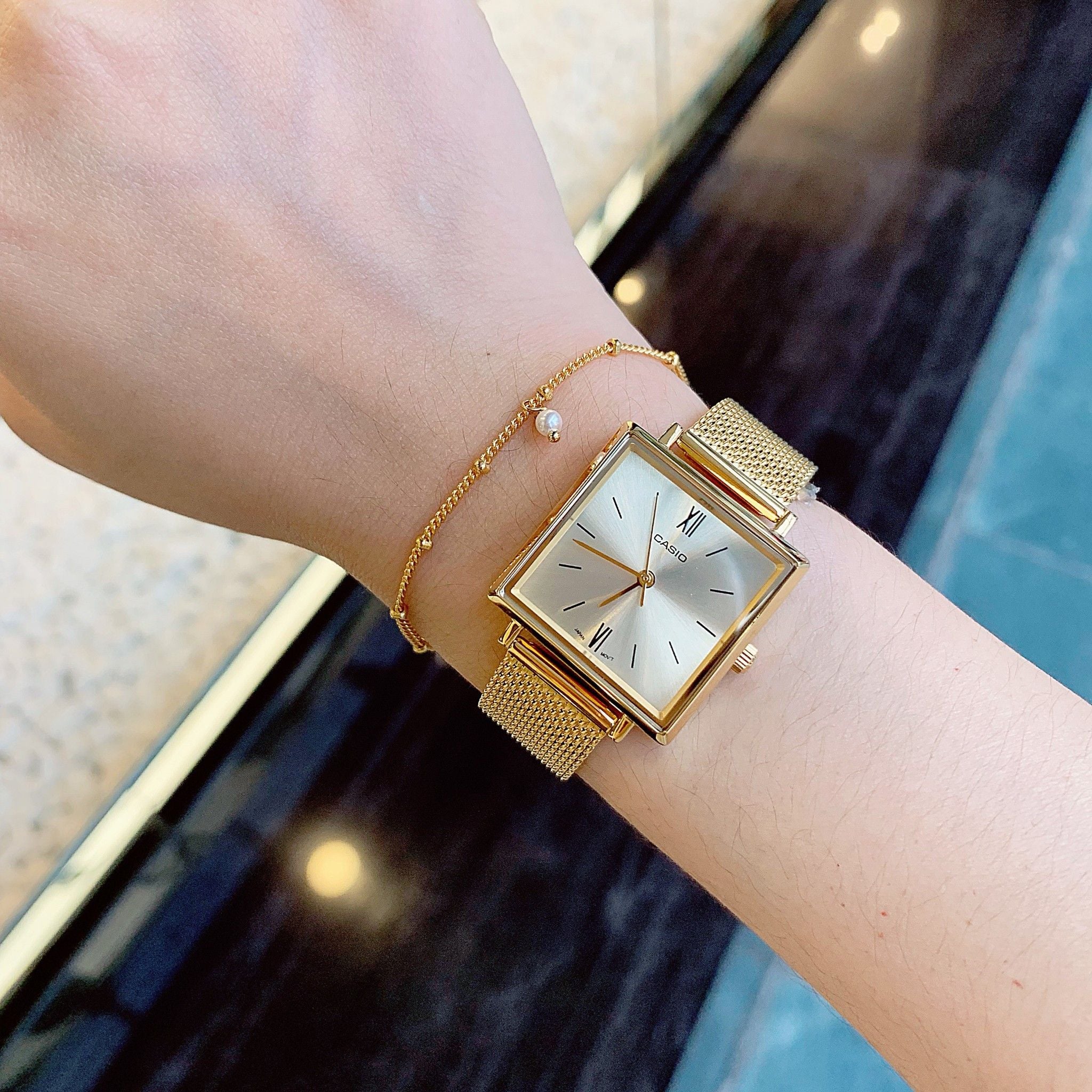 Đồng hồ Casio nữ LTP E155MG-9B Chính Hãng