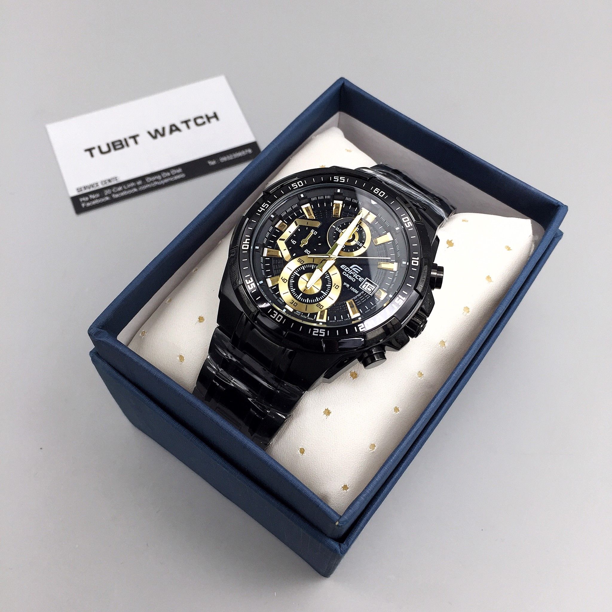 Đồng hồ Casio Edifice nam EFR 539BK-1A9 1:1