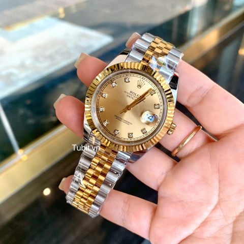Đồng hồ Rolex Datejust 41mm M126333-0012 126333-0012 Oystersteel SG, mặt số champagne Rep 1:1 loại nét nhất.