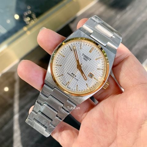 Đồng hồ cặp đôi Tissot PRX Powermatic80 T137.407.11.041.00 SG bản máy pin , dây thép , viền gold F1:1