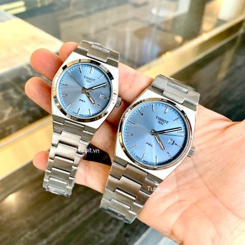 Đồng hồ cặp đôi Tissot PRX Iceblue T137.210.11.351.00 bản máy pin , dây thép F1:1