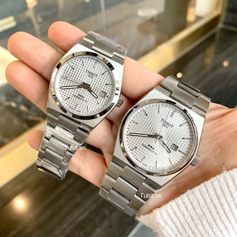 Đồng hồ cặp đôi Tissot PRX Powermatic T137.207.11.111.00 bản máy pin , dây thép F1:1