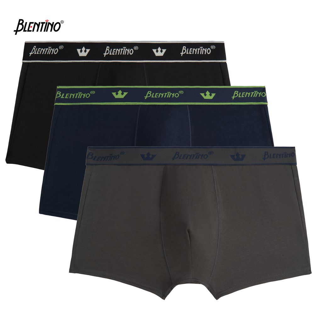 Quần lót nam boxer chun bản lớn. Vải cotton tự nhiện co giãn tốt Blentino D05. Rất hợp mặc đi bơi