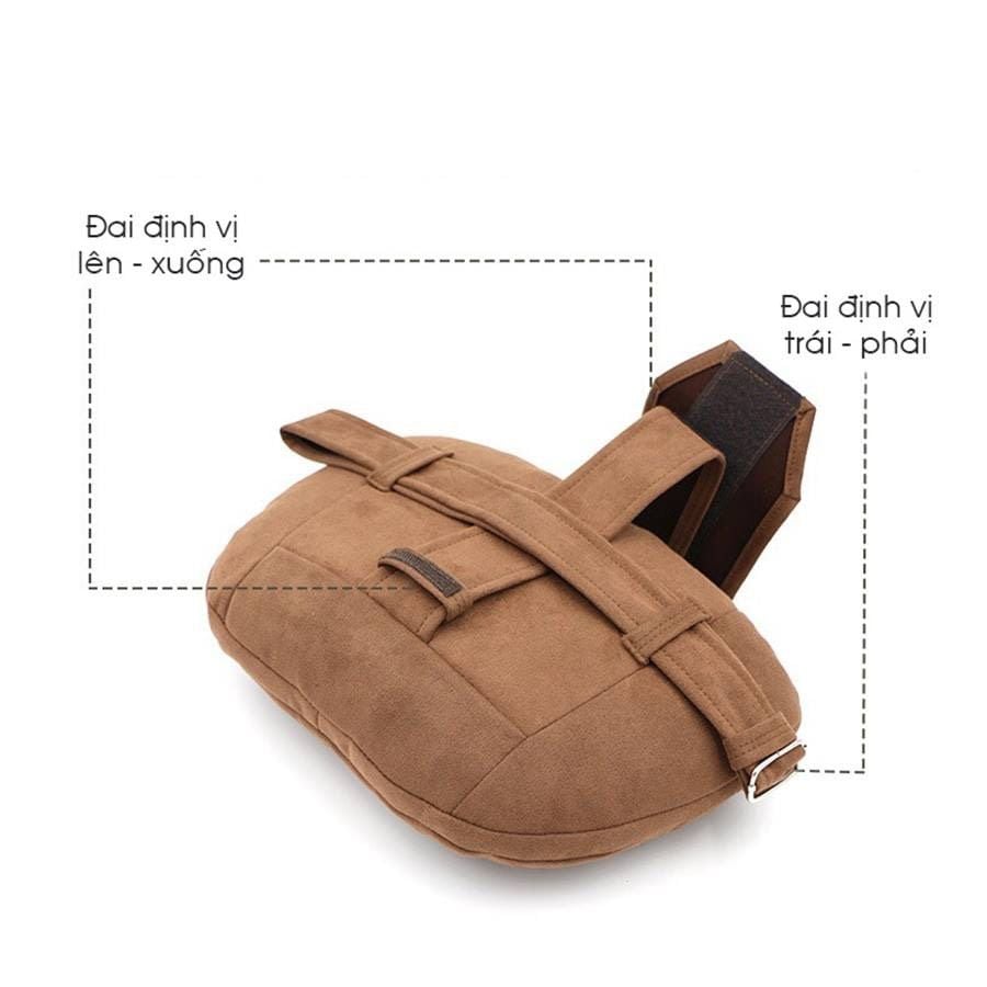 Gối Tựa Đầu Ô Tô Maybach vải da Lộn cao cấp siêu mềm mại bông Dupon nhập khẩu