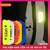 Bộ 4 decal dán phản quang OPEN cánh cửa xe ô tô - Phản Quang báo hiệu
