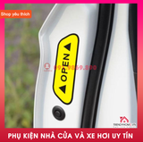 Bộ 4 decal dán phản quang OPEN cánh cửa xe ô tô - Phản Quang báo hiệu