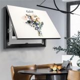 Khung tranh che bảng điện, tủ điện sang trọng che aptomat bảng điện khung nhôm có pitton thủy lực