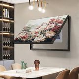 Khung tranh che bảng điện, tủ điện sang trọng che aptomat bảng điện khung nhôm có pitton thủy lực