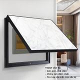 Khung tranh che bảng điện, tủ điện sang trọng che aptomat bảng điện khung nhôm có pitton thủy lực