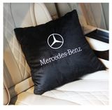 Chăn ô tô kiêm gối gấp gọn logo Mercedes, BMW, Toyota, Mazda, gối chăn vài bông tuyết đẳng cấp sang trọng