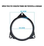 Dưỡng loa cánh ô tô 3 cạnh dành cho xe Toyota và Nissan viền nhựa đặc dày - Loa cánh ô tô 6.5 inch CAO CẤP - Phụ kiện loa