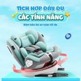 Ghế ngồi ôtô cho bé Ghế Xoay 360 độ An toàn đồng hành cùng bé mọi nẻo đường tiêu chuẩn Isofix & Latch cho bé từ 0 - 12 tuổi