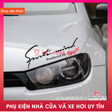 Tem dán decal Sport mind  prodeced by Sports cỡ đại 32 x 12 xe hơi ô tô đầy đủ màu sắc | Phụ kiện ô tô