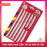 Bộ 8 miếng nhựa ABS cao cấp chống va đập cửa xe ô tô ép vỉ sáng bóng màu đen trắng và trong suốt