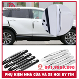 Bộ 4 miếng nhựa ABS cao cấp chống va đập cửa xe ô tô ép vỉ sáng bóng màu đen và trắng