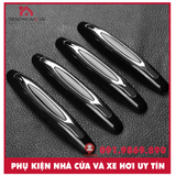 Bộ 4 miếng nhựa ABS cao cấp chống va đập cửa xe ô tô ép vỉ sáng bóng màu đen và trắng