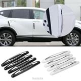 Bộ 4 miếng nhựa ABS cao cấp chống va đập cửa xe ô tô ép vỉ sáng bóng màu đen và trắng